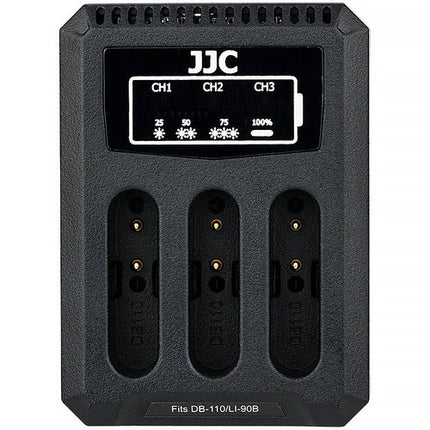 Cargador múltiple JJC USB-A para tres baterías con indicador LED