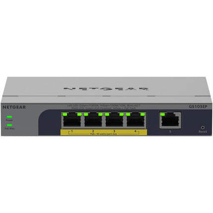 Netgear GS105EP Switch de Red Gestionado 5 Puertos 4 PoE+ 63W