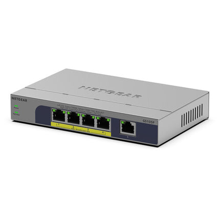 NETGEAR GS105P Switch de red no gestionado 5 puertos Gigabit 63W PoE+