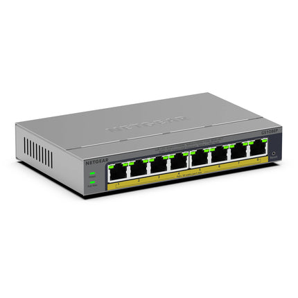 NETGEAR GS108EP Switch de Red Gestionado 8 Puertos Gigabit PoE+ 62W 16Gbps