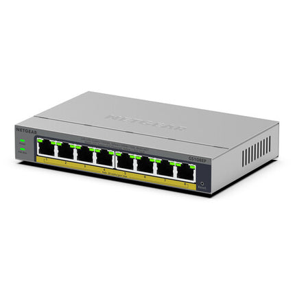NETGEAR GS108EP Switch de Red Gestionado 8 Puertos Gigabit PoE+ 62W 16Gbps