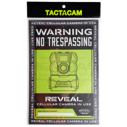 TACTACAM Reveal Señal No Trespassing 3 Unidades 9x13 Pulg Weather-Resistente