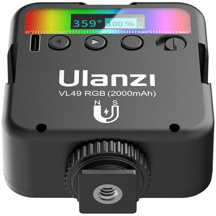 Ulanzi VL-49 Mini Luz LED RGB para Video 2000mAh 120° Ángulo