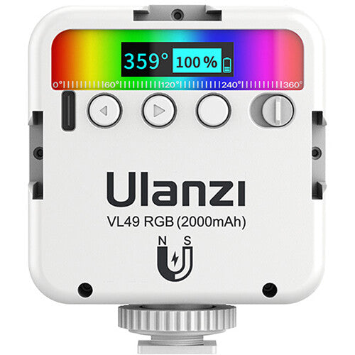 Ulanzi VL-49 Luz LED RGB Mini para Video Temp. 2500-9000K Brillo 0-100%