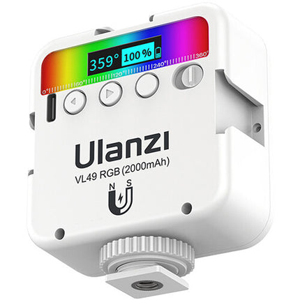 Ulanzi VL-49 Luz LED RGB Mini para Video Temp. 2500-9000K Brillo 0-100%