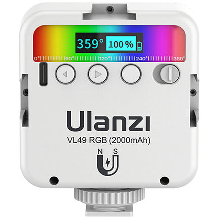 Ulanzi VL-49 Luz LED RGB Mini para Video Temp. 2500-9000K Brillo 0-100%
