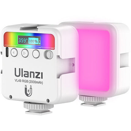 Ulanzi VL-49 Luz LED RGB Mini para Video Temp. 2500-9000K Brillo 0-100%