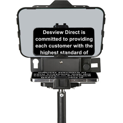 Desview P8 Teleprompter 11" para Smartphones y Tablets con vidrio 70/30 y base para cámara