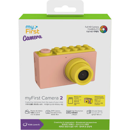 myFirst Kids Cámara Digital Sumergible 2 Rosa 8MP 1080p con Estuche impermeable