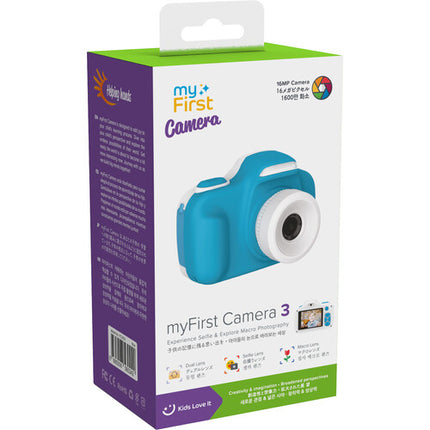 myFirst Kids Digital Camera 3 Azul Cámara Infantil 16MP Video 1080p Pantalla 2 Pulgadas