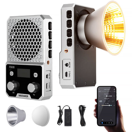 Neewer FS60B Luz LED de Video Bi-Color 60W 2700-6500K con Reflector y Difusor
