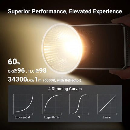 Neewer FS60B Luz LED de Video Bi-Color 60W 2700-6500K con Reflector y Difusor