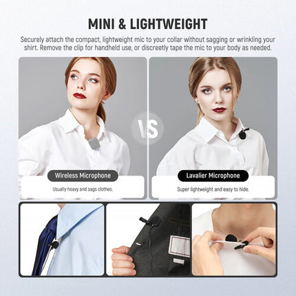 Neewer LM1 Micrófono Lavalier USB-A Omnidireccional Clip Collar 2m Cable