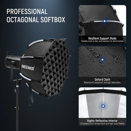 Neewer NS45P Softbox Octagonal 45 cm con Rejilla y Montura Bowens