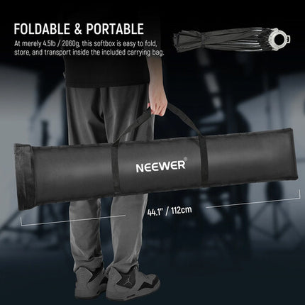 Neewer NS73P Softbox Parabólico 47.2" con Rejilla y Panel Difusor