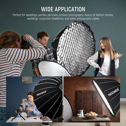 Neewer NS73P Softbox Parabólico 47.2" con Rejilla y Panel Difusor