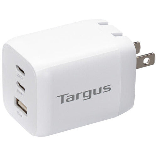 Targus 65W GaN Cargador de Pared USB 3 Puertos con Cable USB-C 3.3'