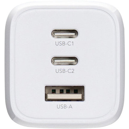 Targus 65W GaN Cargador de Pared USB 3 Puertos con Cable USB-C 3.3'