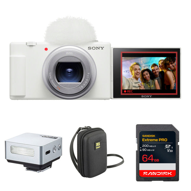 Sony ZV-1 II Cámara Digital 20.1MP 18-50mm Kit Flash Mini Blanca