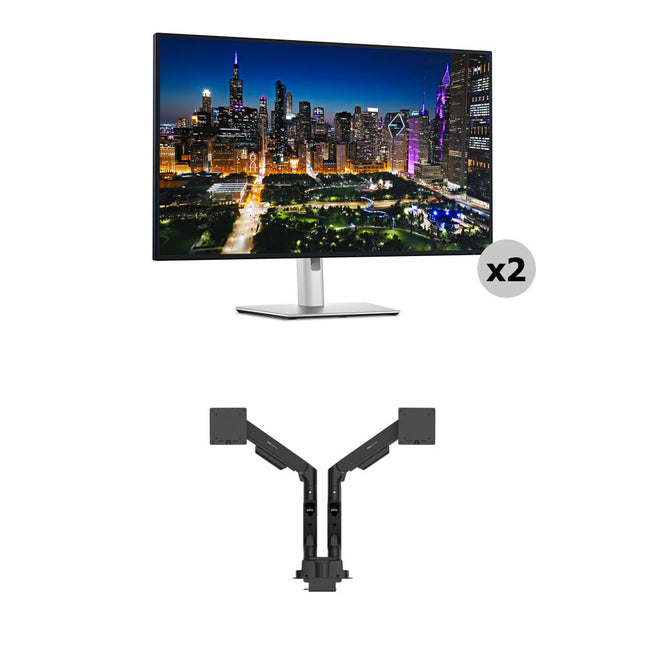 Dell Dual UltraSharp U3225QE 31.5" Monitores 4K HDR 120Hz con Soporte Ergo BenQ