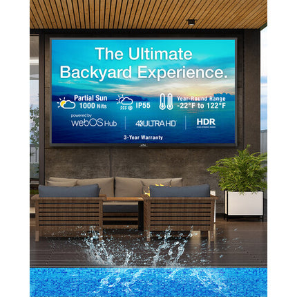 NEPTUNE Partial Sun 75" TV LED Exterior 4K HDR UHD 1000 nits 60Hz
