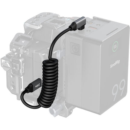 SmallRig Cable USB-C enrollado ángulo recto 13.8" 240W PD 3.1