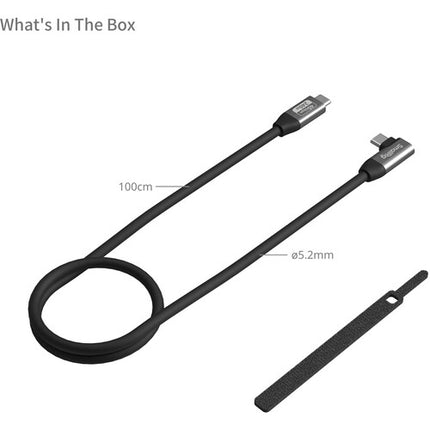 SmallRig Cable USB4 Ángulo Derecho 1 Metro 40 Gb/s 240W PD