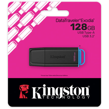Kingston 128GB DataTraveler Exodia Memoria USB-A 3.2 Gen 1 Azul