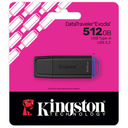 Kingston 512GB DataTraveler Exodia Memoria USB-A 3.2 Gen 1 Very Violet