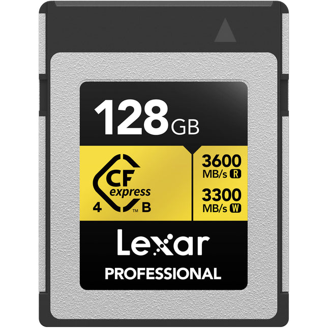 Lexar 128GB Professional GOLD Tarjeta de Memoria CFexpress 4.0 Tipo B 3600MB/s Lectura 3300MB/s Escritura