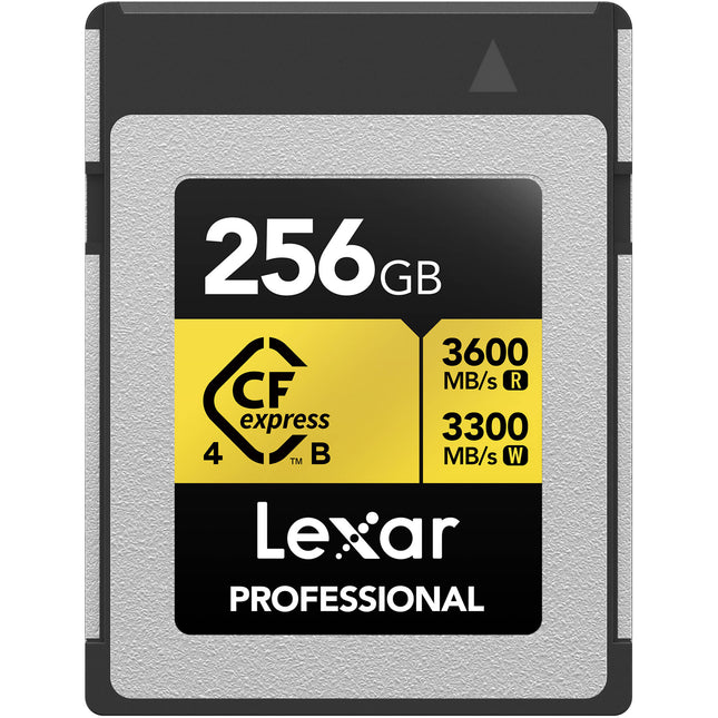 Lexar 256GB Professional GOLD CFexpress 4.0 Tipo B Tarjeta de Memoria 3600 MBs Lectura 3300 MBs Escritura