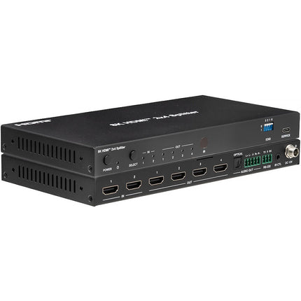 KanexPro 48 Gb/s 8K60 2x4 Divisor Matriz HDMI con Downscaling y Audio