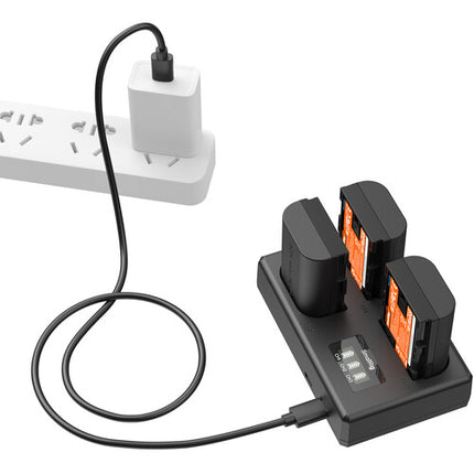 SmallRig Kit LP-E6NH con 3 Baterías y Cargador Portátil 3 Bahías