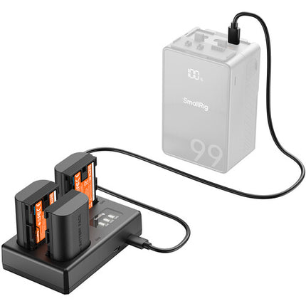 SmallRig Kit LP-E6NH con 3 Baterías y Cargador Portátil 3 Bahías