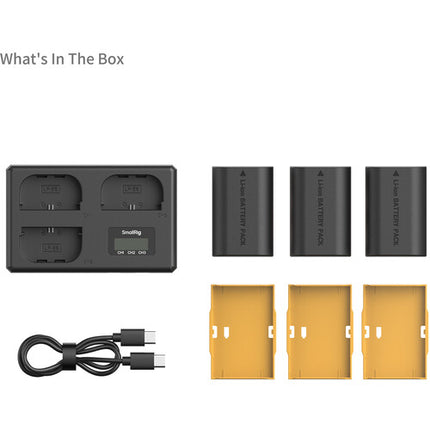 SmallRig Kit LP-E6NH con 3 Baterías y Cargador Portátil 3 Bahías