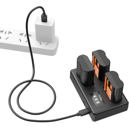 SmallRig EN-EL15c Kit con 3 Baterías y Cargador portátil 3 bahías