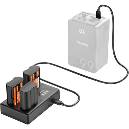 SmallRig EN-EL15c Kit con 3 Baterías y Cargador portátil 3 bahías