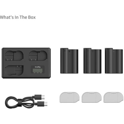 SmallRig EN-EL15c Kit con 3 Baterías y Cargador portátil 3 bahías