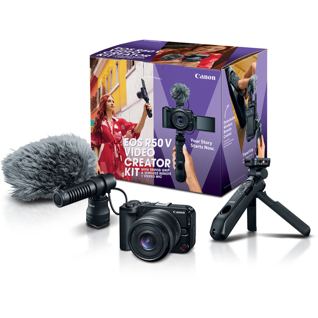 Canon EOS R50 V Cámara Sin Espejo 24.2MP 4K60p Kit para Video