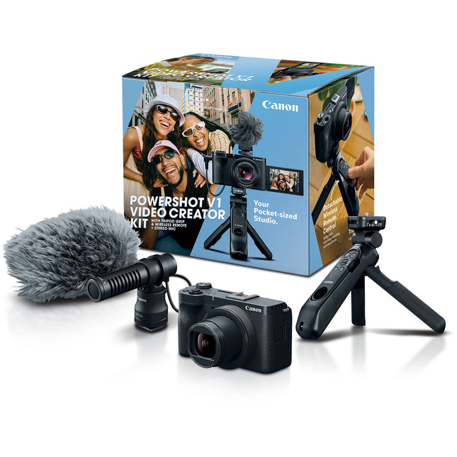 Canon PowerShot V1 Cámara Digital Kit con sensor 22.3MP y trípode híbrido