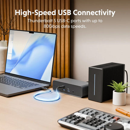 HYPER HyperDrive Next Dock Thunderbolt 5 140W 120Gbps 8K USB-A