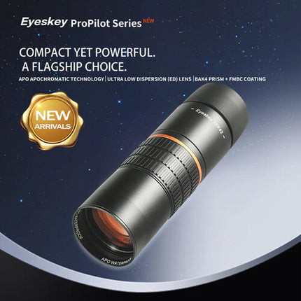 Eyeskey Optics 10x42 ProPilot APO EM Monocular con prisma BAK4 y campo de 340'