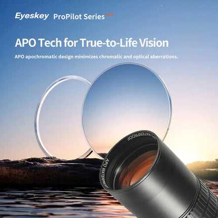 Eyeskey Optics 10x42 ProPilot APO EM Monocular con prisma BAK4 y campo de 340'