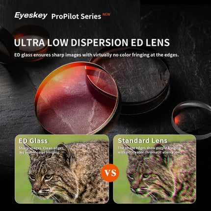 Eyeskey Optics 10x42 ProPilot APO EM Monocular con prisma BAK4 y campo de 340'