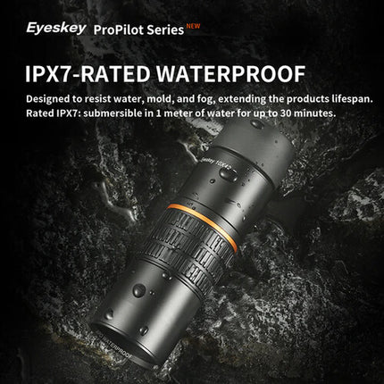 Eyeskey Optics 10x42 ProPilot APO EM Monocular con prisma BAK4 y campo de 340'