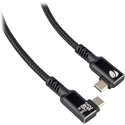 Pearstone Align Series Cable USB4 ángulo derecho 8.5 pulgadas 20 Gb/s 240W