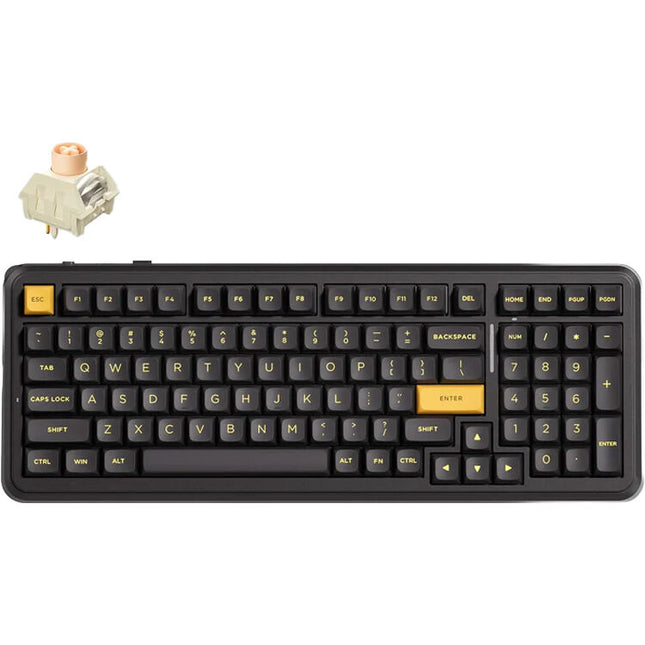 MCHOSE K99 V3 Teclado Mecánico Inalámbrico Negro Oro Premium