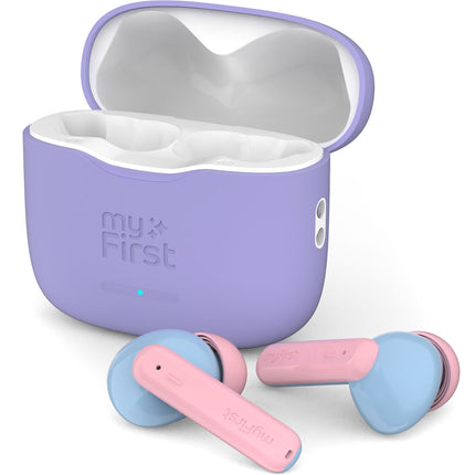 myFirst Carebuds Auriculares Inalámbricos para Niños con Límite 85 dB y Micrófono Integrado