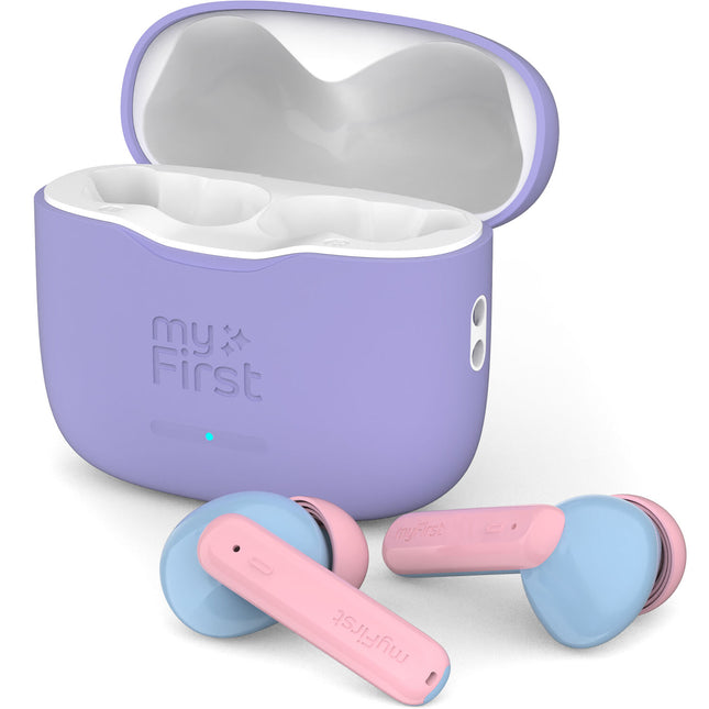 myFirst Carebuds Auriculares Inalámbricos para Niños con Límite 85 dB y Micrófono Integrado