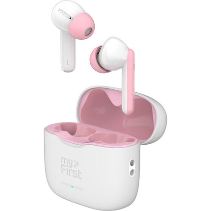 myFirst Carebuds Auriculares Inalámbricos para Niños Blanco 85 dB Modo Transparencia
